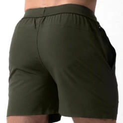 Performance Shorts - OD Green -Gym Power Wear shorts green back