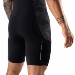 Apex Weightlifting Singlet - Midnight Camo (IPF Approved) -Gym Power Wear singlet camo detail