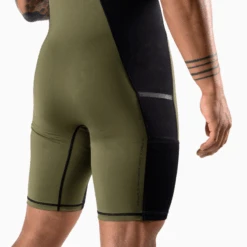 Apex Weightlifting Singlet - OD Green (IPF Approved) -Gym Power Wear singlet green detail