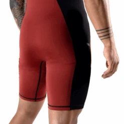 Apex Weightlifting Singlet - Burgundy (IPF Approved) -Gym Power Wear singlet red detail