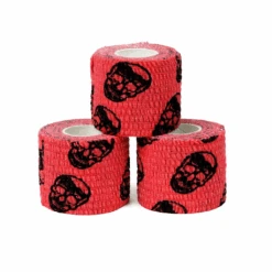 Gymreapers Skull Tape - Red -Gym Power Wear skull tape red stacked