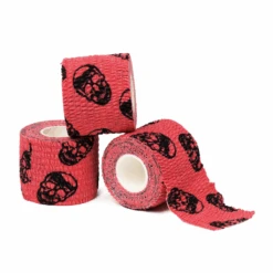Gymreapers Skull Tape - Red -Gym Power Wear skull tape red unrolled