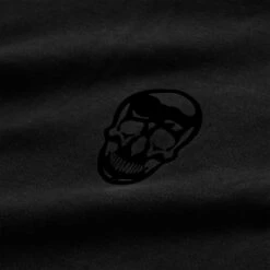 Skull Tee - Black/Black -Gym Power Wear skull tee black black detail