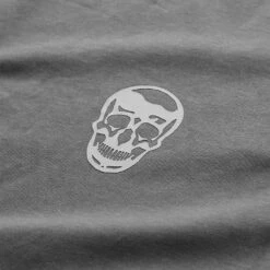 Skull Tee - Charcoal -Gym Power Wear skull tee charcoal detail
