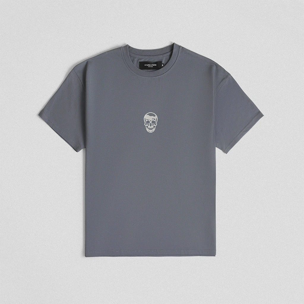 Skull Tee - Faded Blue 1 Skull Tee - Faded Blue