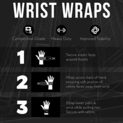Gymreapers Stiff Wrist Wraps - Heavy Duty Wrist Support -Gym Power Wear stiff wrist wrap size