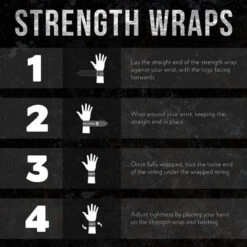 Gymreapers Strength Wrist Wraps - Adjustable Support -Gym Power Wear strength wrap sizes