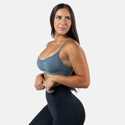 Strive Bra - Pale Blue -Gym Power Wear strive bra pale blue side