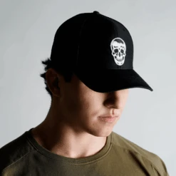 Gymreapers Trucker Hat - Black/White -Gym Power Wear trucker hat black front