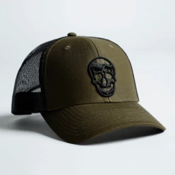 Gymreapers Trucker Hat - OD Green -Gym Power Wear trucker hat green detail