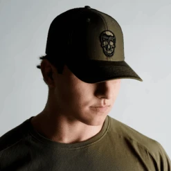 Gymreapers Trucker Hat - OD Green -Gym Power Wear trucker hat green on