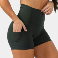 Victory Shorts - Forest Green -Gym Power Wear victory shorts gr pocket