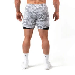 React Training Shorts - White Camo -Gym Power Wear white camo back