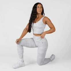 Revive Leggings - White Camo -Gym Power Wear white camo leggings kneel