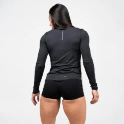 Gym Power Wear -Gym Power Wear womens performance 1 4 zip black back