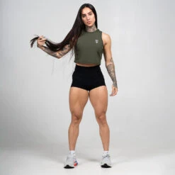 Women's Performance Tank - OD Green -Gym Power Wear womens performance tank green full