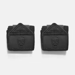 All Black Training Kit -Gym Power Wear wrist wrap black black flat lay 7a9df511 444e 4537 b717 0bf7987ec1c6