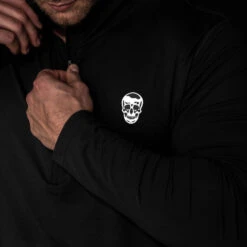 Performance Quarter Zip -Gym Power Wear zip black detail